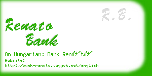 renato bank business card